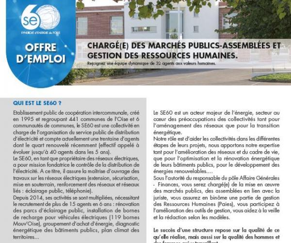 Offre d'emploi - Chargé MP