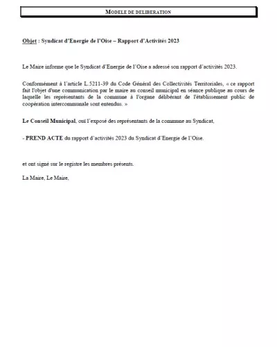 modèle délib RA 23
