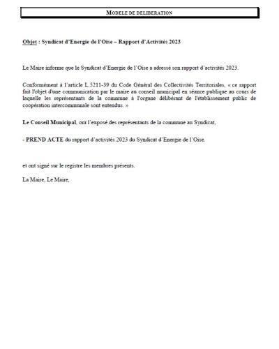 modèle délib RA 23