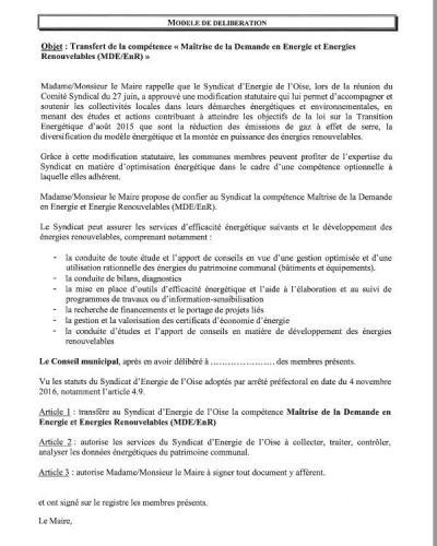 Transfert de compétences MDE-ENR