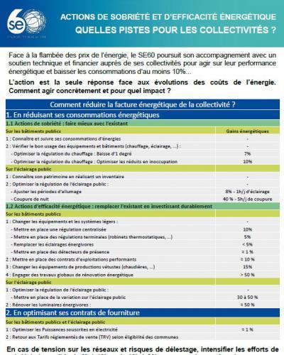 Plan d'action sobriété efficacité énergétique